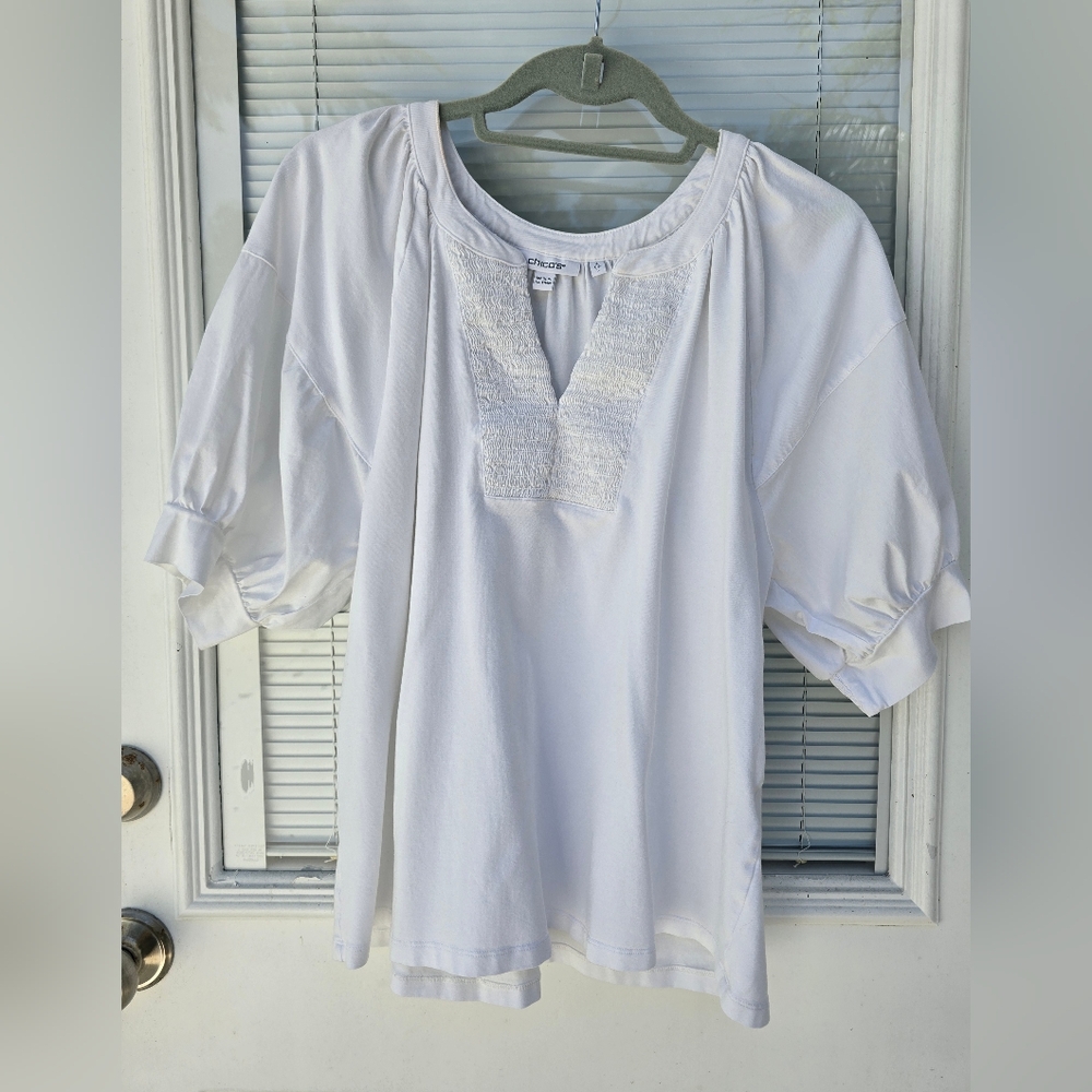 Chico's Peasant Blouse Large